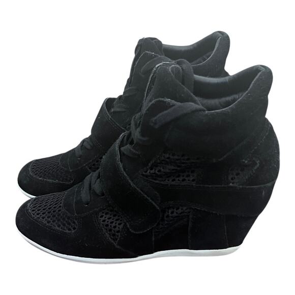 ASH Bowie Mesh Wedge Black Shoes Size 36 - Picture 5 of 15